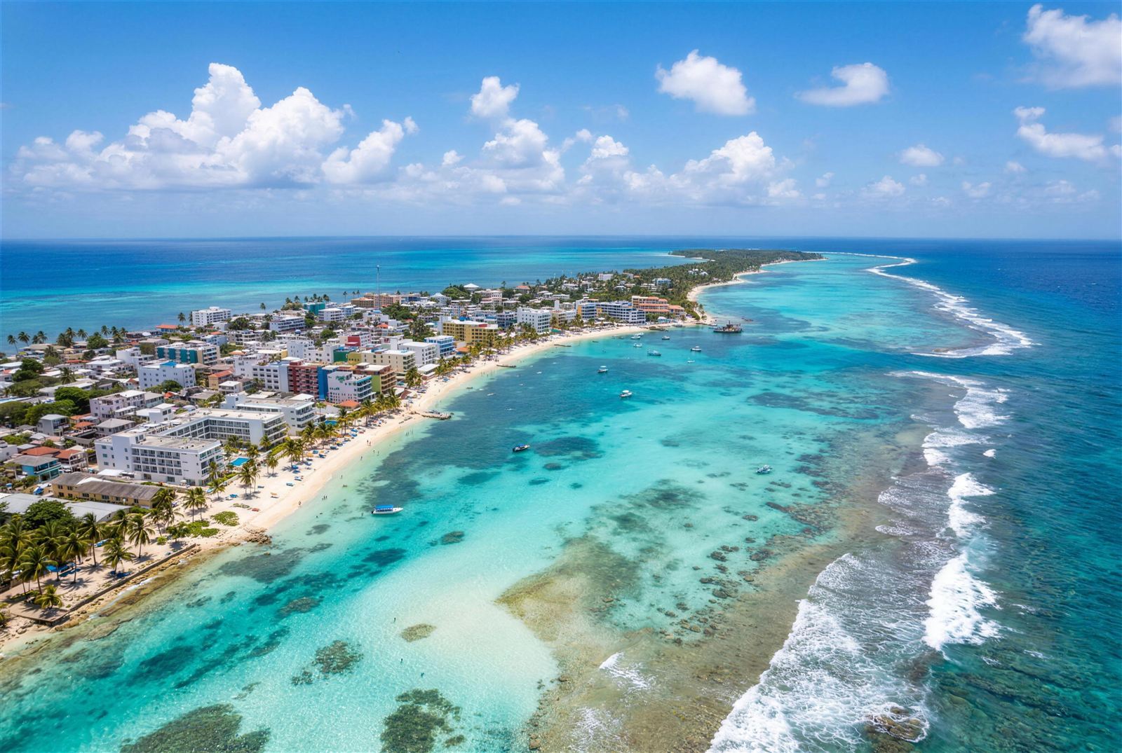 Vista aérea de San Andrés